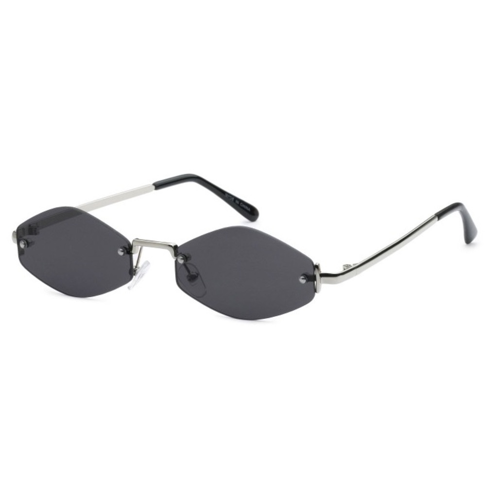 Black Rimless Matrix Sunglasses ✨